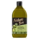 Шампунь для зміцнення довгого волосся і протидії ламкості Nature Box з оливковою олією холодного віджиму, 385 мл - Pampik
