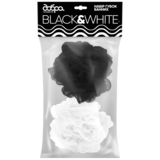 Набір губок банних Добра Господарочка B & W, 2 шт., чорний, білий - Pampik