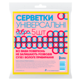 Серветки універсальні Добра Господарочка, віскозне, 32х36 см, 5 шт.