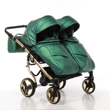 Універсальна коляска для двійні 2 в 1 Junama Fluo line Duo 02, зелений (J-Fl-DUO-02) - Pampik - 8