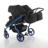 Універсальна коляска для двійні 2 в 1 Junama Diamond Individual Duo 02, чорний на синій рамі (JD-IN-DUO-02) - Pampik - 8