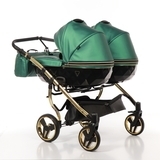 Універсальна коляска для двійні 2 в 1 Junama Fluo line Duo 02, зелений (J-Fl-DUO-02) - Pampik - 4