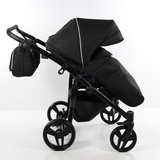 Універсальна коляска для двійні 2 в 1 Junama Mirror Satin Duo 01, чорний з сріблястим (J-MS-DUO-01) - Pampik - 13