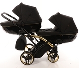 Універсальна коляска для двійні 2 в 1 Junama Diamond S-line Duo Slim 02, чорний (JD-SL-DUOs-02) - Pampik - 4