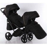 Універсальна коляска для двійні 2 в 1 Junama Mirror Satin Duo Slim 02, чорний з бронзовим (J-MS-DUOs-02) - Pampik - 13