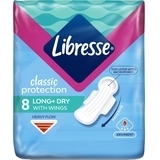 Гігієнічні прокладки Libresse Classic Protection Long Dry, поверхня сіточка, 8 шт. - Pampik