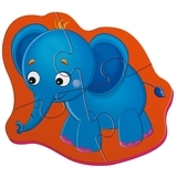 Магнітні бебі пазли Vladi Toys Слонік та зебрик, 8 елементів (VT3208-12) - Pampik - 3