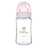 Антиколікова пляшечка Canpol Babies Easystart Royal baby, з широким отвором, 240 мл, рожевий (35/234_pin) - Pampik