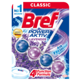Туалетный блок для унитаза Bref Сила актив Свежесть лаванды, 50 г - Pampik