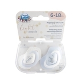 Силиконовая симметричная пустышка Canpol babies Royal baby, 6-18 месяцев, 2 шт., голубой (22/651_blu) - Pampik - 6