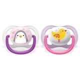 Пустушка Philips Avent Ultra Air Animal для дівчинки, 0-6 місяців, 2 шт. (SCF080/06) - Pampik - 4