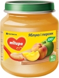 Фруктове пюре Milupa Яблуко і персик, 125 г - Pampik