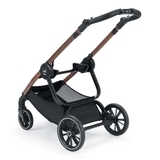 Універсальна коляска 2 в 1 Cam Techno Milano, рама під дерево, синій зі смужкою (805T/V96/978/552K) - Pampik - 2