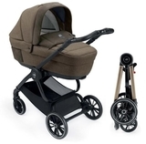 Універсальна коляска 2 в 1 Cam Techno Soul, рама золота, коричневий (805T/V93/970/501K) - Pampik