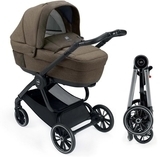 Універсальна коляска 2 в 1 Cam Techno Soul, рама срібло, коричневий (805T/V94/970/501K) - Pampik