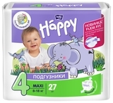 Подгузники Bella Baby Happy 4 (8-18 кг), 27 шт. - Pampik