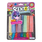 Набір ароматних кольорової крейди для малювання Scentos Яскраві блискітки, 8 кольорів (40165) - Pampik