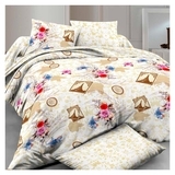 Комплект постільної білизни Руно Paris, сатин, 240х220 см, бежевий (845.137К_Paris) - Pampik