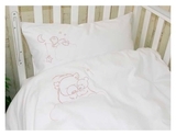 Комплект постільної білизни Руно Ведмедик, сатин, білий (932.137ВУ_Ведмедик_1) - Pampik - 2