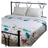 Комплект постільної білизни Руно Cat, сатин, 240х220 см, різнобарв'я (845.137К_Cat) - Pampik