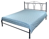 Простирадло Руно, бязь, 215х143 см, блакитний (71.114Б_Бежева смужка) - Pampik