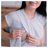 Футболка на запах Love & Carry Срібло, XS, сірий (LCM1603) - Pampik - 2