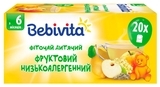 Дитячий фруктовий фіточай Bebivita низькоалергенний в пакетиках, 20 шт.