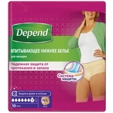 Поглинаюча спідня білизна для жінок Depend, M/L, 10 штук - Pampik - 2