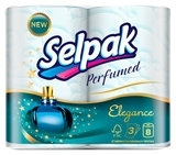 Тришаровий туалетний папір Selpak Perfumed Elegance, 8 рулонів