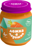 Пюре Ложка в долоньці Морква, 100 г - Pampik
