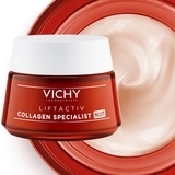 Ночной антивозрастной крем-уход Vichy Liftactiv Collagen Specialist Night Cream с эффектом корекции морщин придания упругости и восстановления сияния, 50 мл - Pampik - 6