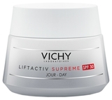 Засіб тривалої дії Vichy Liftactiv Supreme Day Cream SPF30 For All Skin Types корекція зморшок і пружність шкіри антивікової крем, 50 мл - Pampik