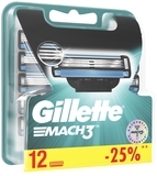 Сменные картриджи для бритья Gillette Mach 3, 12 шт. - Pampik - 3