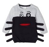 Джемпер H&M, бавовна, р.80, чорний з сірим (9Z6806088) - Pampik