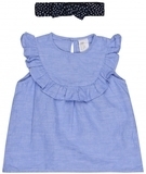 Блуза з пов'язкою H&M, р.80, блакитний (6663608) - Pampik