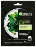 Тканинна маска для обличчя Garnier Skin Naturals Очищувальний вугілля + Чорні водорості, для шкіри з розширеними порами, 28 мл - Pampik