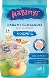 Молочная каша Карапуз Мультизлаковая с яблоком и персиком, 250 г - Pampik