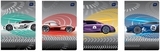 Набір зошитів Interdruk Premium Speed ​​Cars, клітина, 12 аркушів, 8 шт. (298560-8) - Pampik