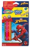 Олівці кольорові Colorino Spiderman, з точилкою, 13 кольорів, 12 шт. (91789PTR) - Pampik