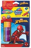Карандаши цветные Colorino Duo Spiderman, двусторонние, с точилкой, 24 цвета, 12 шт. (91796PTR) - Pampik