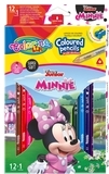 Карандаши цветные Colorino Minnie, с точилкой, 13 цветов, 12 шт. (90614PTR) - Pampik