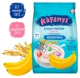 Молочная каша Карапуз Рисовая с бананом и пребиотиками, 250 г - Pampik