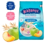 Молочна каша Карапуз Вівсяна з яблуком, персиком, біфідобактеріями, мінералами і вітамінами, 225 г - Pampik