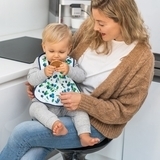 Нагрудник махровий BabyOno Can Almost Eat Myself, синій (833) - Pampik - 3