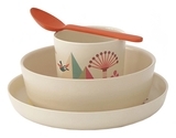 Набір посуду Ekobo Bambino Kid Set Trees, бежевий (71692) - Pampik