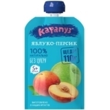 Подарунок. Пюре Карапуз Pouch Яблуко, персик, 110 г