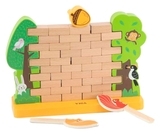 Дерев'яна настільна гра Viga Toys Стіна з цеглинок (44566) - Pampik