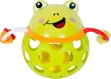 Игрушка-погремушка Lindo Жабка, зелёный с желтым (Б 340 жабка) - Pampik