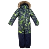 Комбинезон Huppa BRUCE, для мальчиков, тёмно-синий с принтом , размер 110 (82586) - Pampik