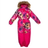 Дитячий комбінезон Huppa CHLOE 1, фуксія з принтом, розмір 110 (81763) - Pampik